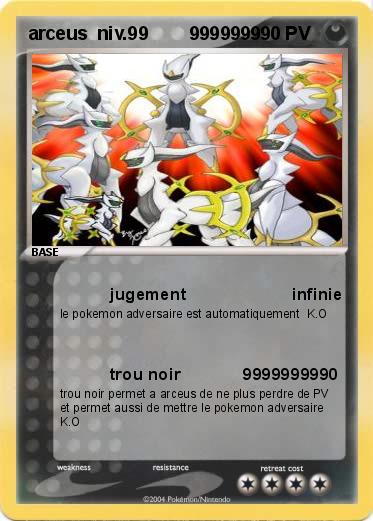 Pokemon arceus  niv.99        9999999