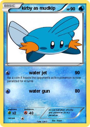 Pokemon kirby as mudkip