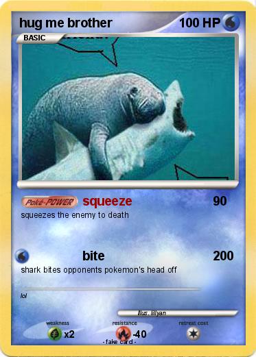 Pokemon hug me brother