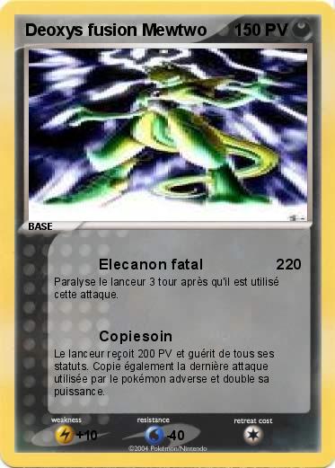 Pokemon Deoxys fusion Mewtwo
