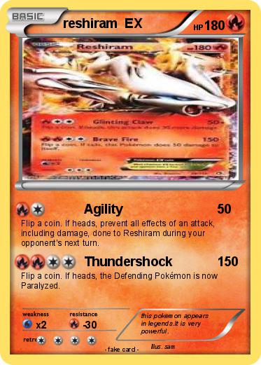 Pokemon reshiram  EX