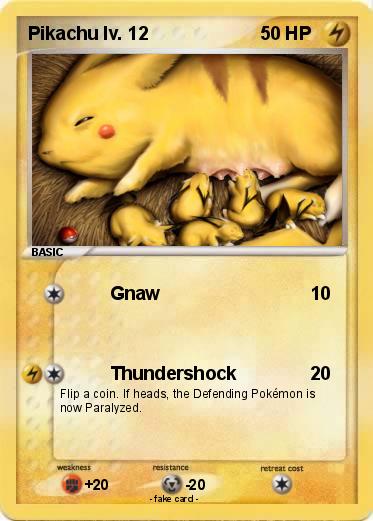 Pokemon Pikachu lv. 12