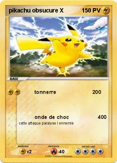 Pokemon pikachu obsucure X