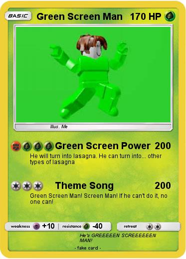 Pokemon Green Screen Man