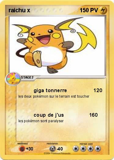 Pokemon raichu x