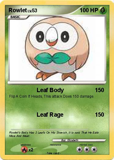 Pokemon Rowlet