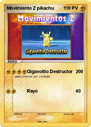 Pokemon Movimiento Z pikachu