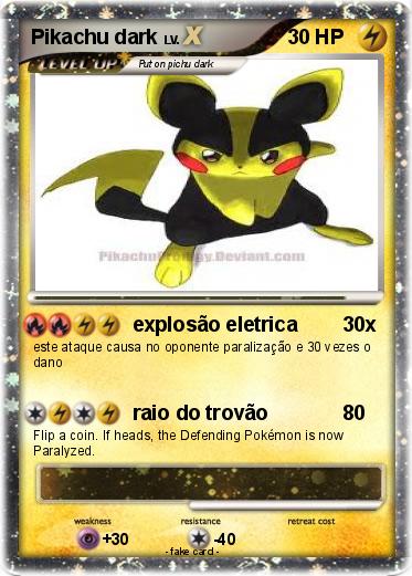 Pokemon Pikachu dark
