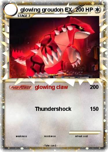 Pokemon glowing groudon EX