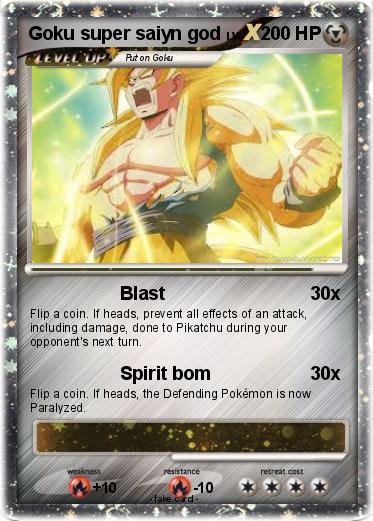 Pokemon Goku super saiyn god