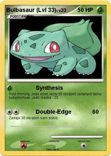Pokemon Bulbasaur (Lvl 33)