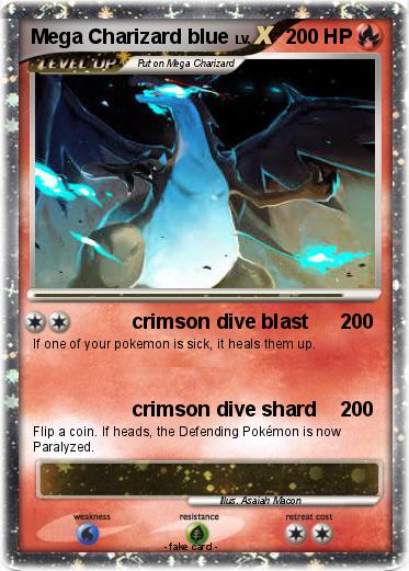 Pokemon Mega Charizard blue