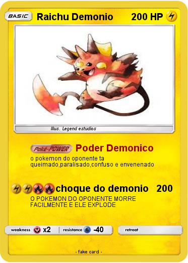 Pokemon Raichu Demonio