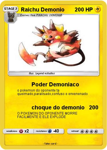 Pokemon Raichu Demonio