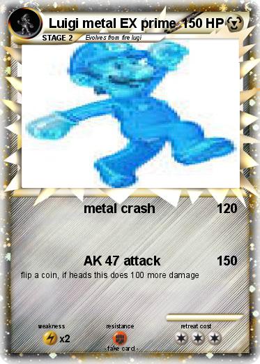 Pokemon Luigi metal EX prime