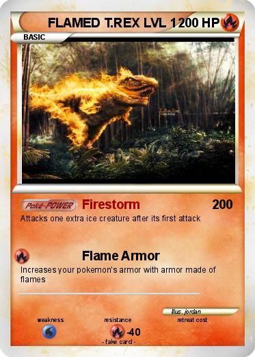 Pokemon FLAMED T.REX LVL 1