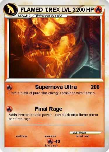 Pokemon FLAMED T.REX LVL 3