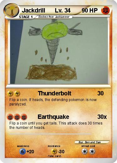 Pokemon Jackdrill      Lv. 34