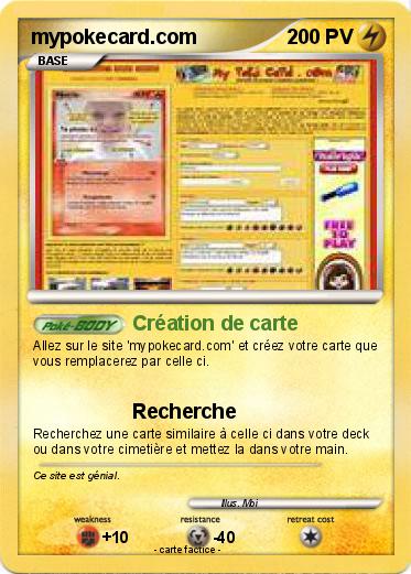 Pokemon mypokecard.com