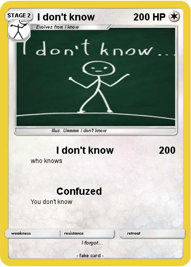 Pokemon I don't know