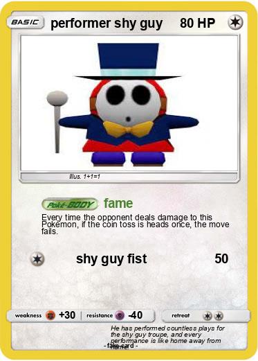 Pokemon performer shy guy
