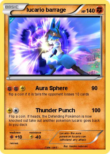 Pokemon lucario barrage