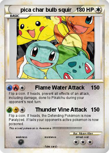 Pokemon pica char bulb squir