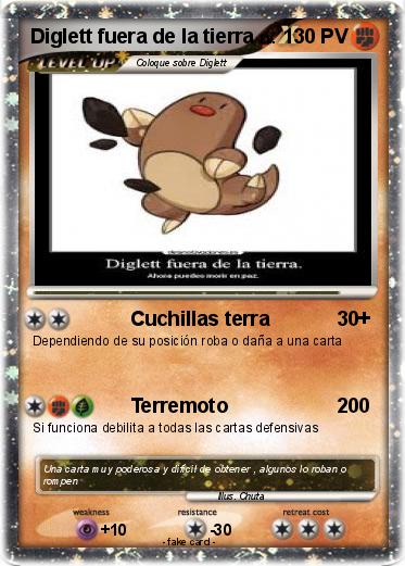 Pokemon Diglett fuera de la tierra