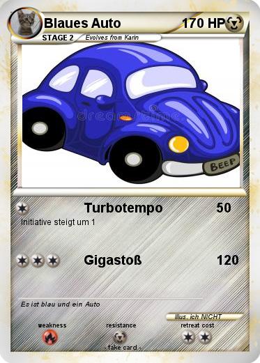 Pokemon Blaues Auto