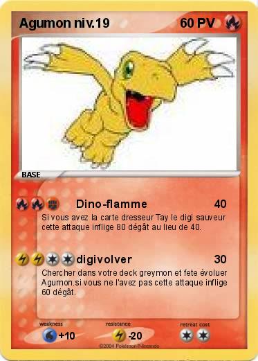 Pokemon Agumon niv.19