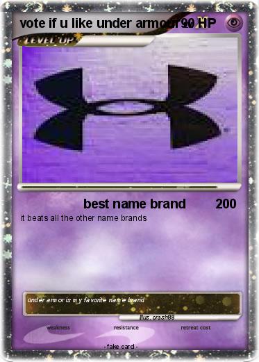 Pokemon vote if u like under armour