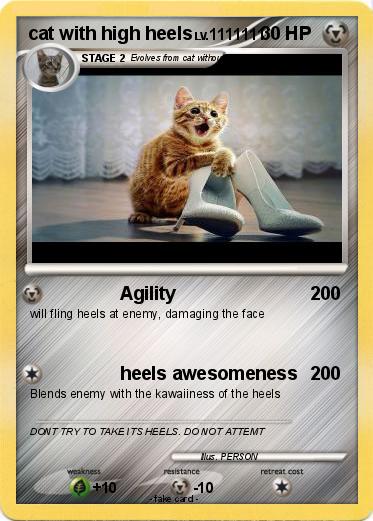 Pokemon cat with high heels