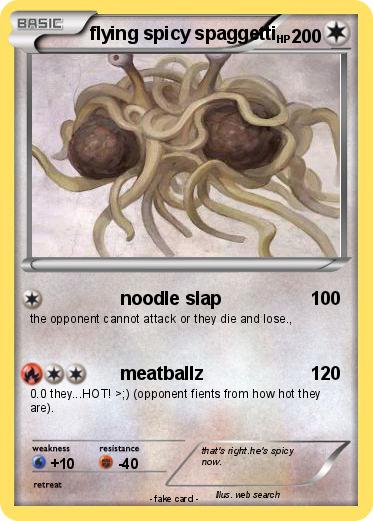 Pokemon flying spicy spaggetti