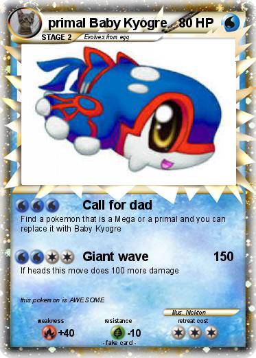 Pokemon primal Baby Kyogre