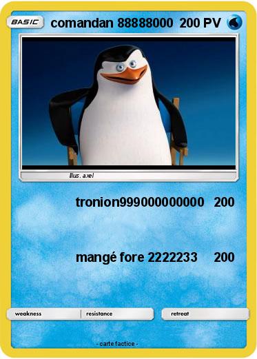 Pokemon comandan 88888000
