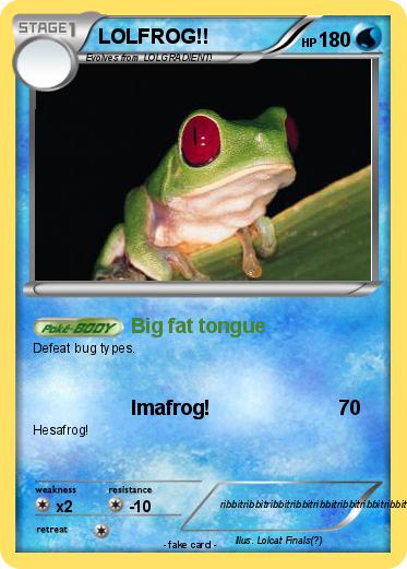 Pokémon LOLFROG - Big fat tongue - My Pokemon Card
