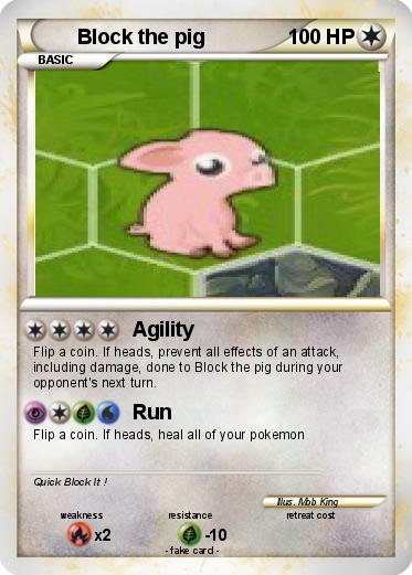 Pokemon Block the pig