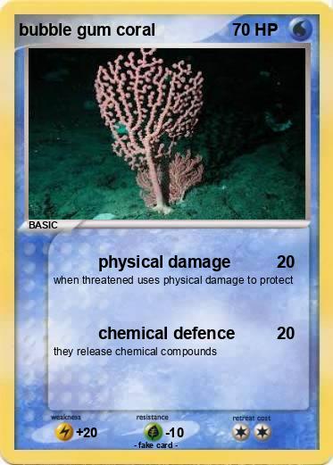 Pokemon bubble gum coral