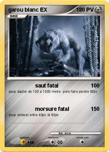 Pokemon garou blanc EX