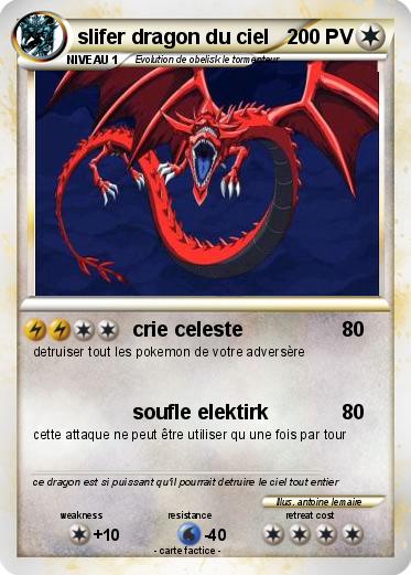 Pokemon slifer dragon du ciel