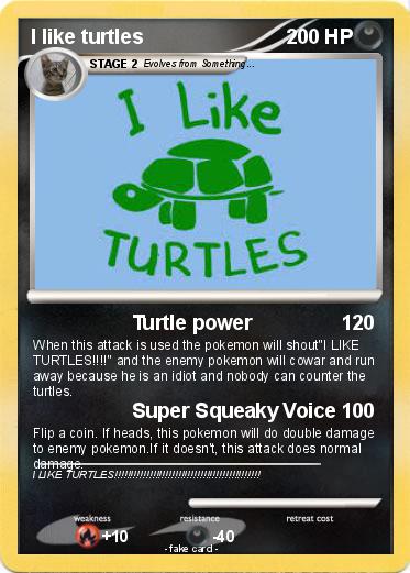 Pokemon I like turtles