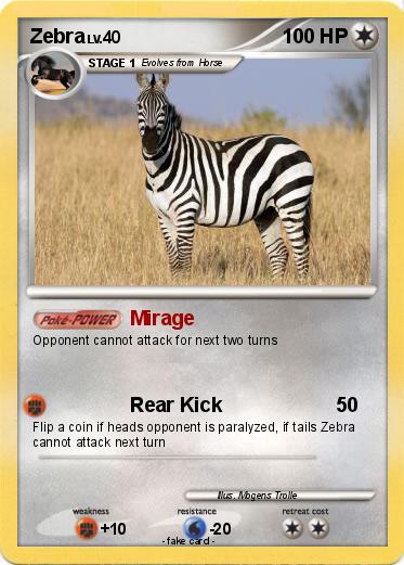 Pokemon Zebra