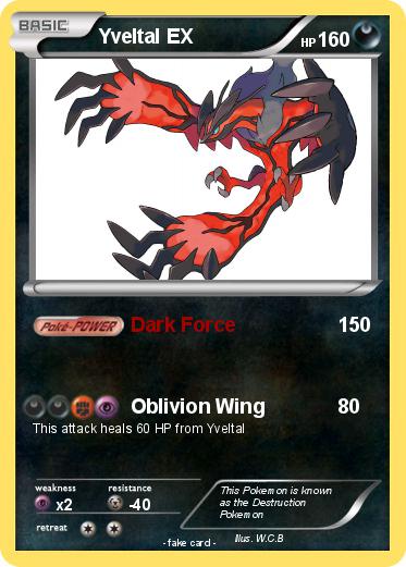 Pokemon Yveltal EX