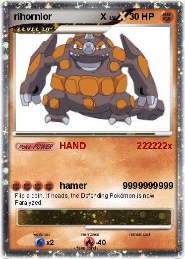 Pokemon rihornior                   X