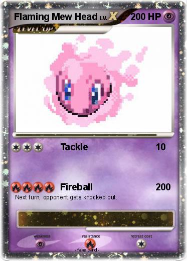 Pokemon Flaming Mew Head