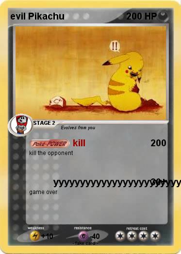 Pokemon evil Pikachu