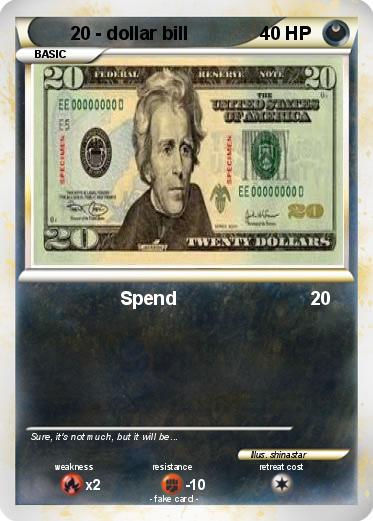 Pokemon 20 - dollar bill