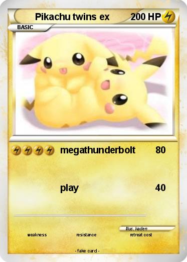 Pokemon Pikachu twins ex