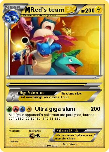 Pokemon Red’s team