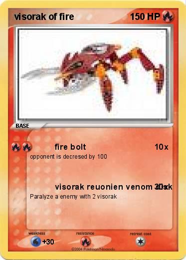 Pokemon visorak of fire